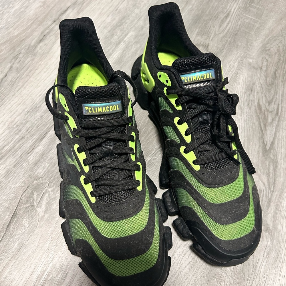 Adidas Climacool Black and Green Sneakers